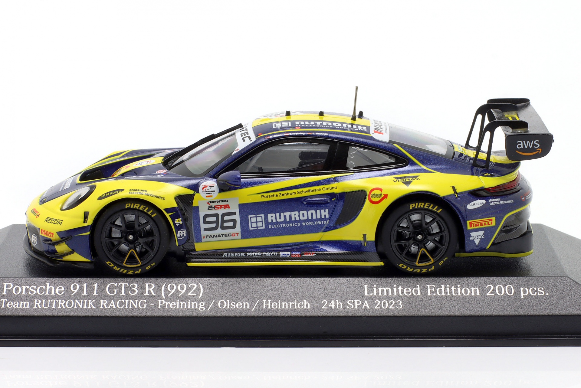 Porsche 911 GT3 R #96 5th 24h Spa 2023 Heinrich, Olsen, Preining  