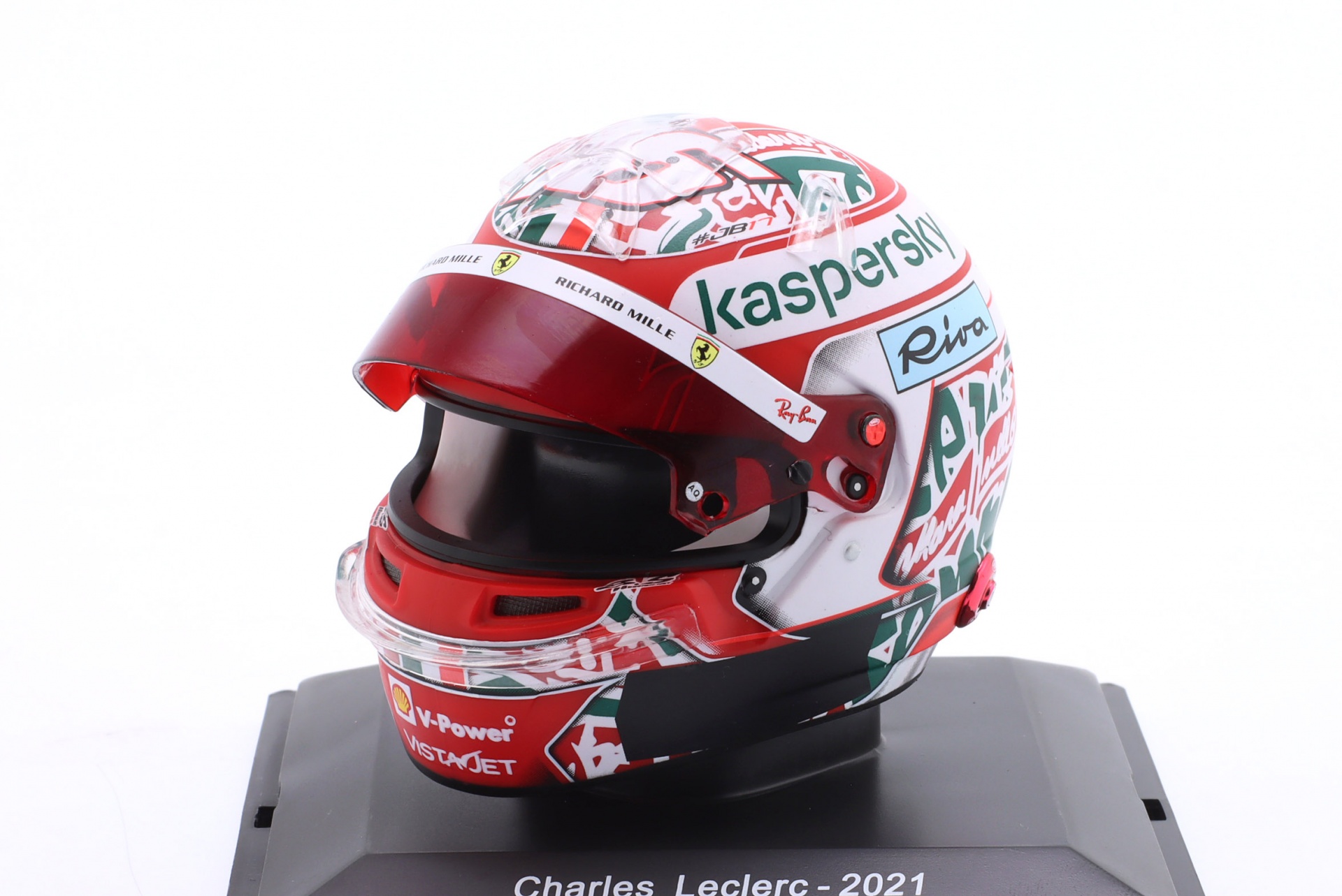 C. Leclerc Ferrari #16 4th Emilia-Romagna GP Formel 1 2021 Helm   Editions