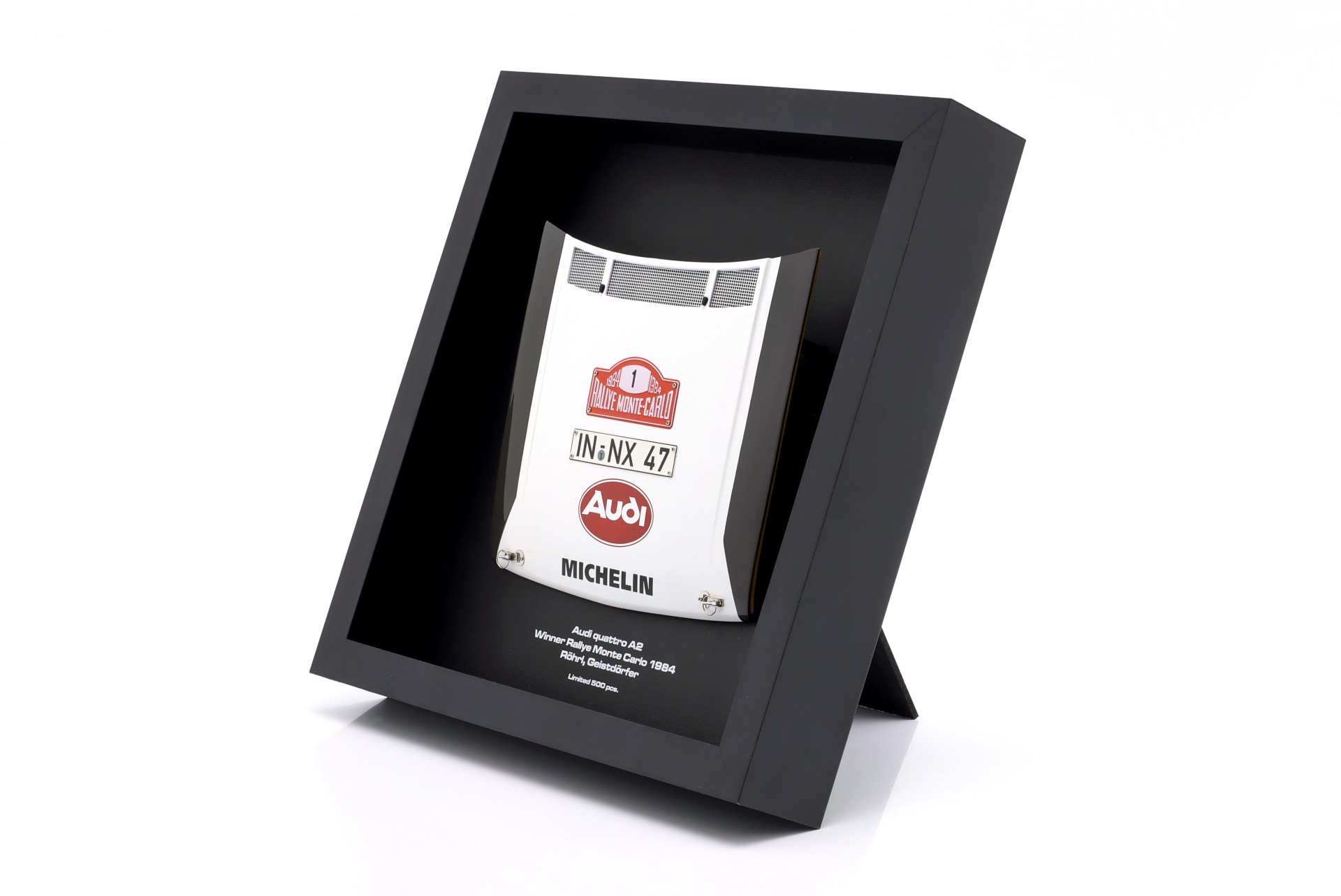 Motorhaube Audi quattro A2 #1 Sieger Rallye Monte Carlo 1984 R&ouml;hrl, Geistd&ouml;rfer  