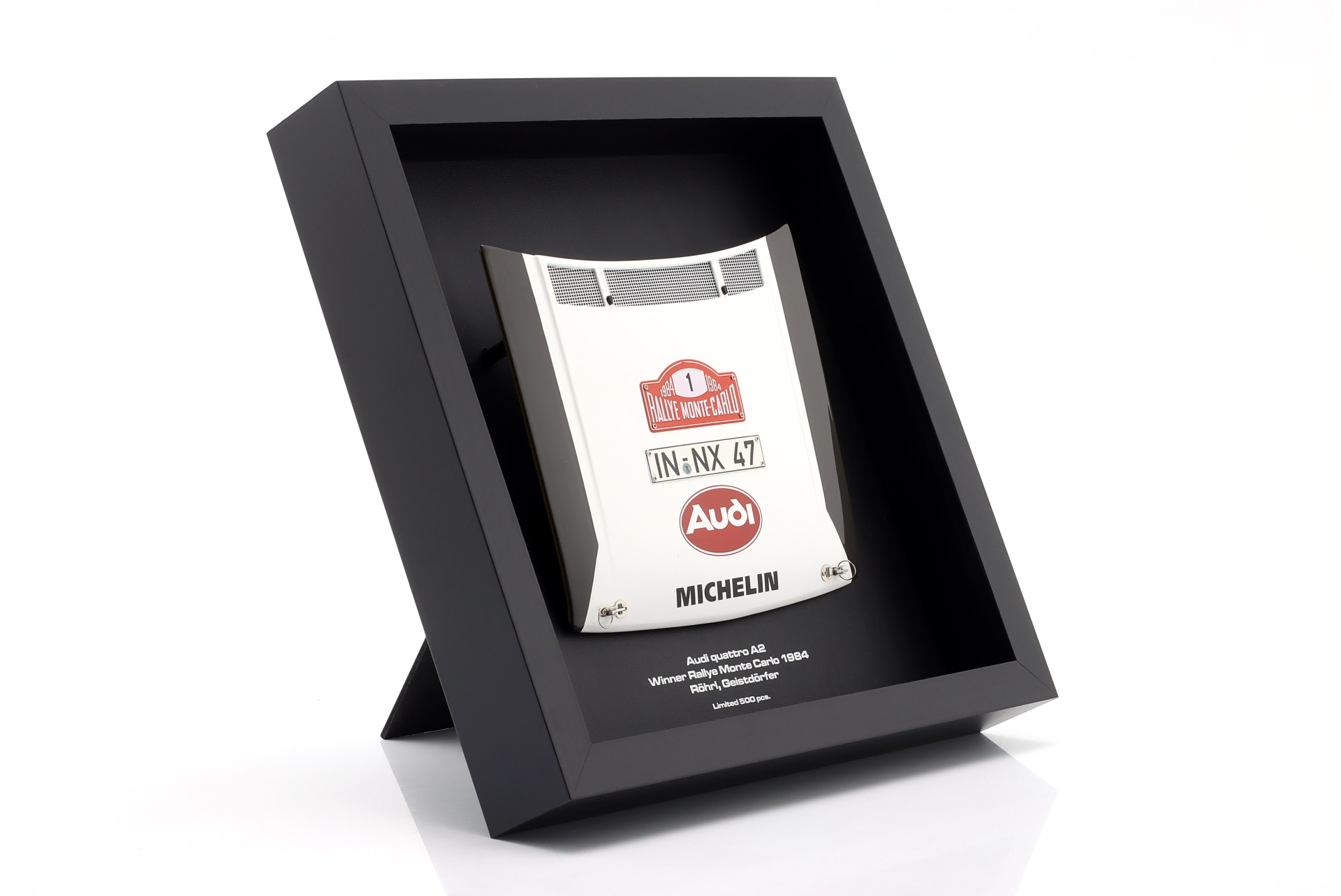 Motorhaube Audi quattro A2 #1 Sieger Rallye Monte Carlo 1984 R&ouml;hrl, Geistd&ouml;rfer  