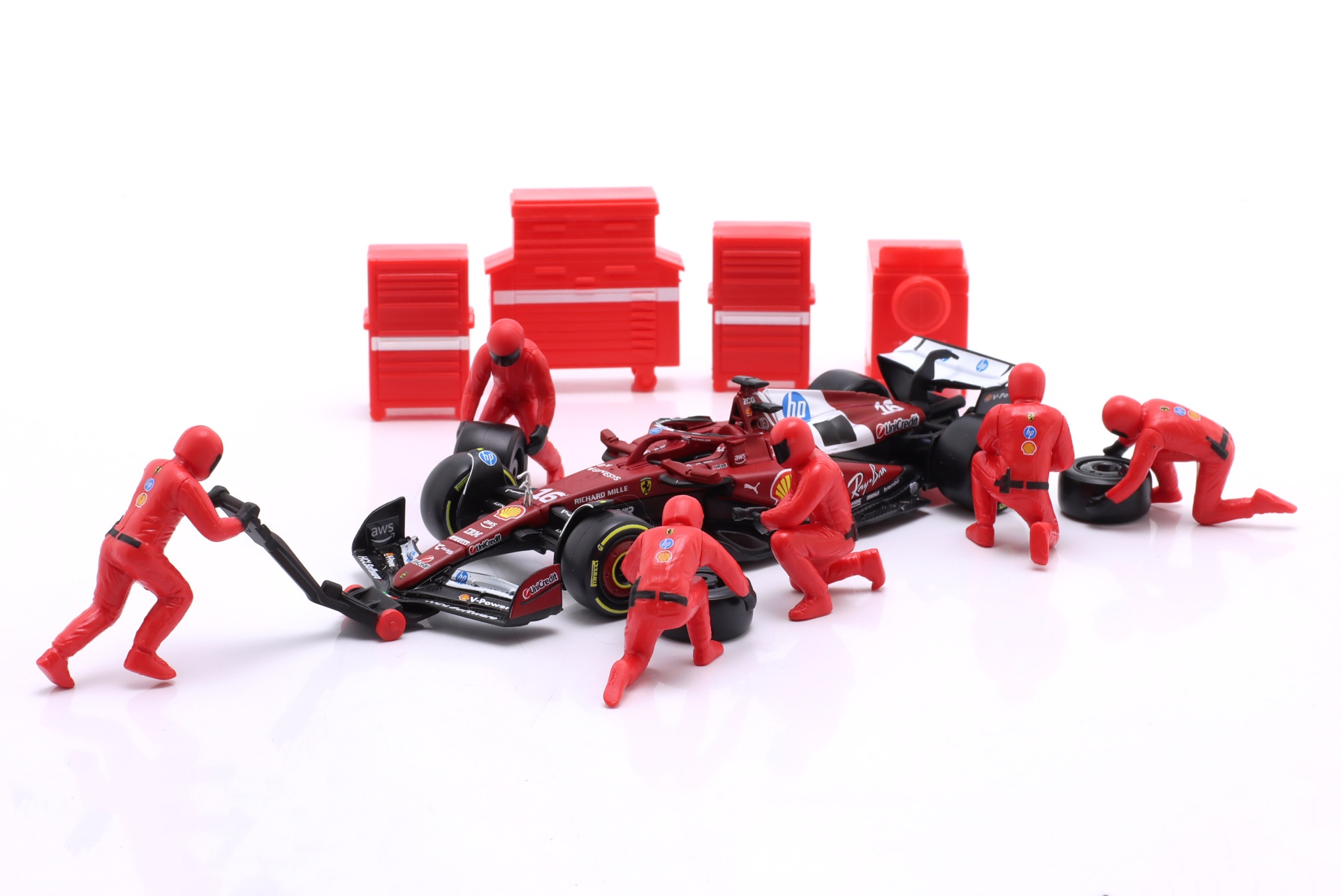 Pit Stop Diorama Charles Leclerc #16 Formel 1 2025  