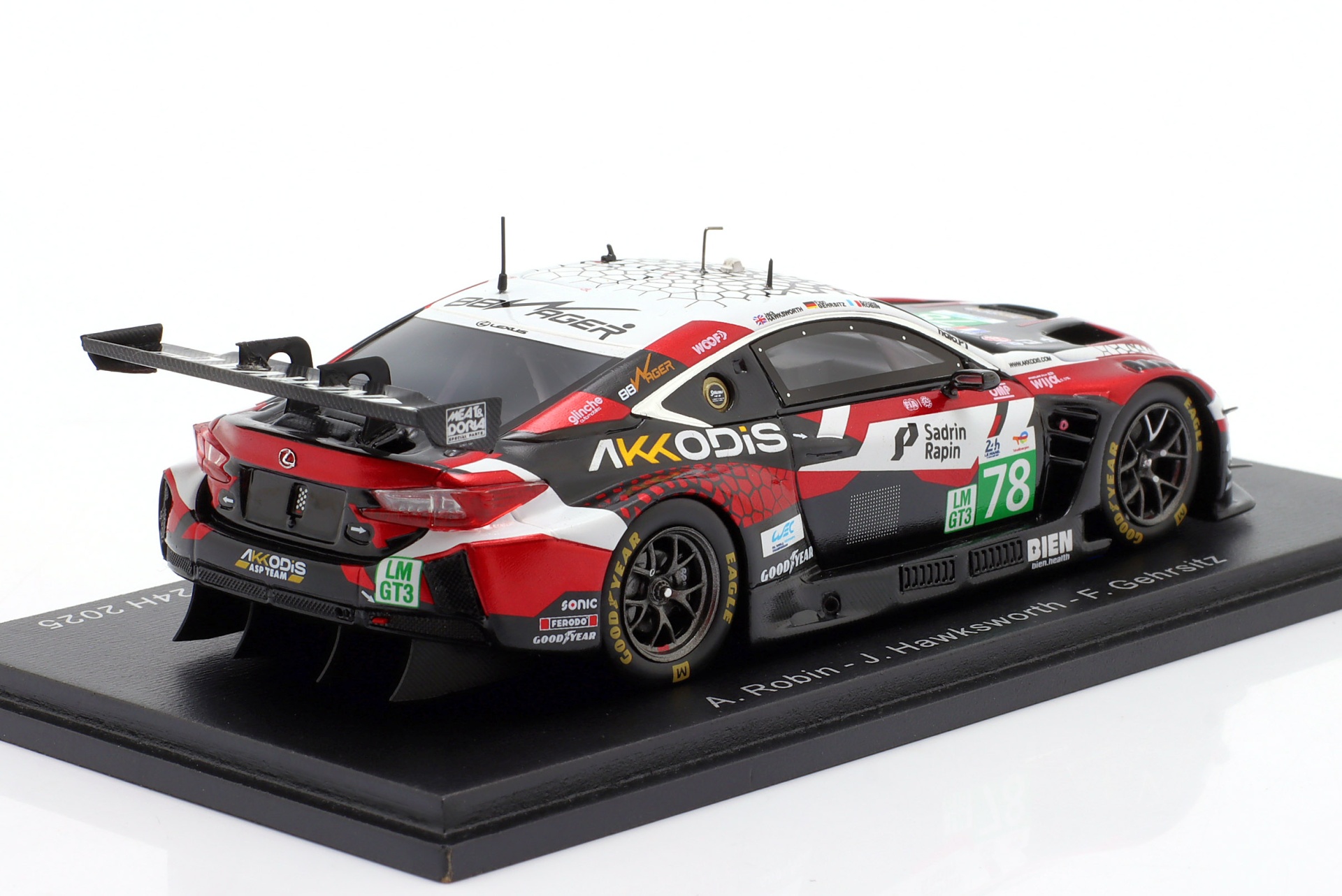 Lexus RC F GT3 #78 24h LeMans 2025 Gehrsitz, Hawksworth, Robin  