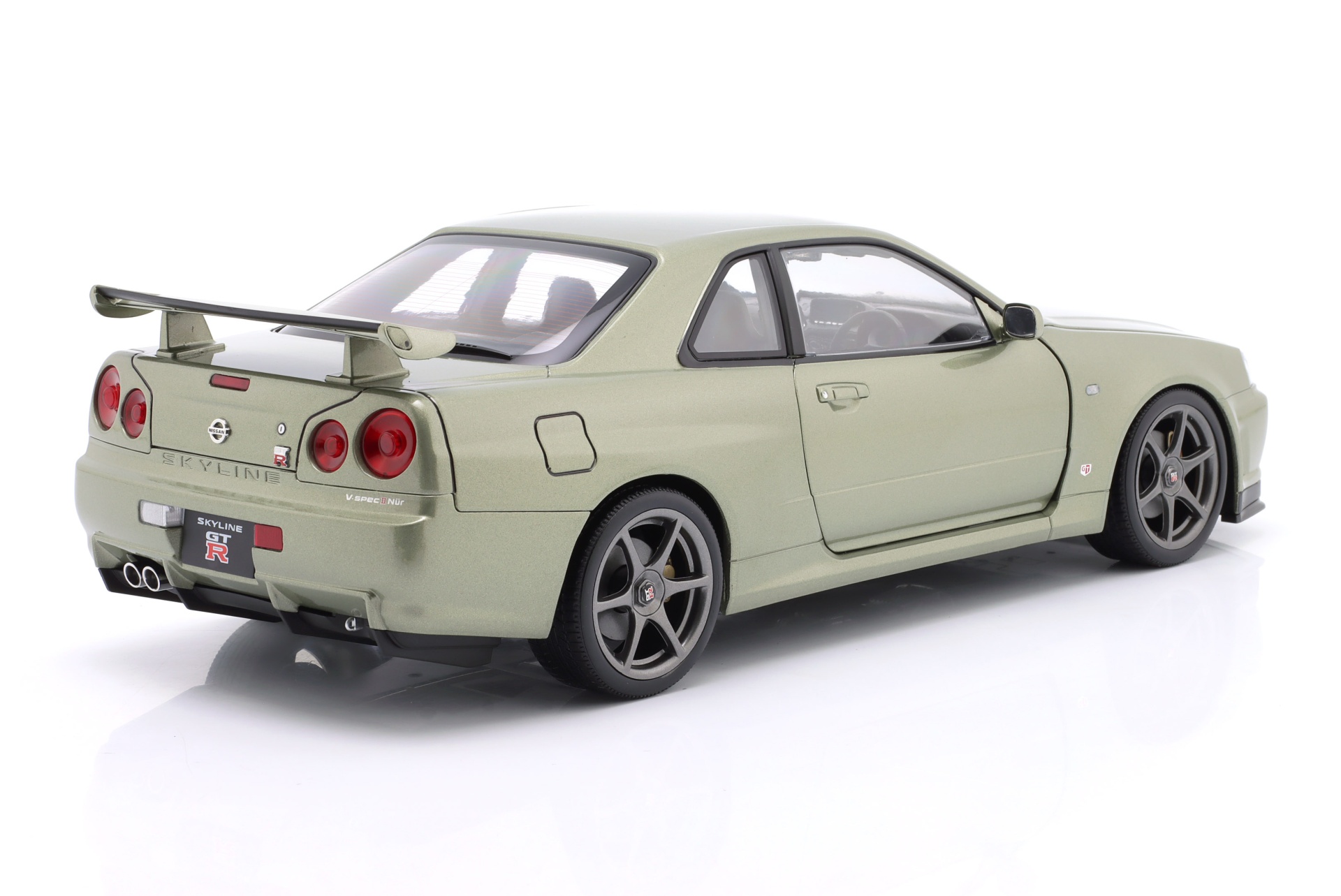 Nissan Skyline GT-R (R34) V-Spec N&uuml;r OEM-Felgen 2001 hellgr&uuml;n metallic  