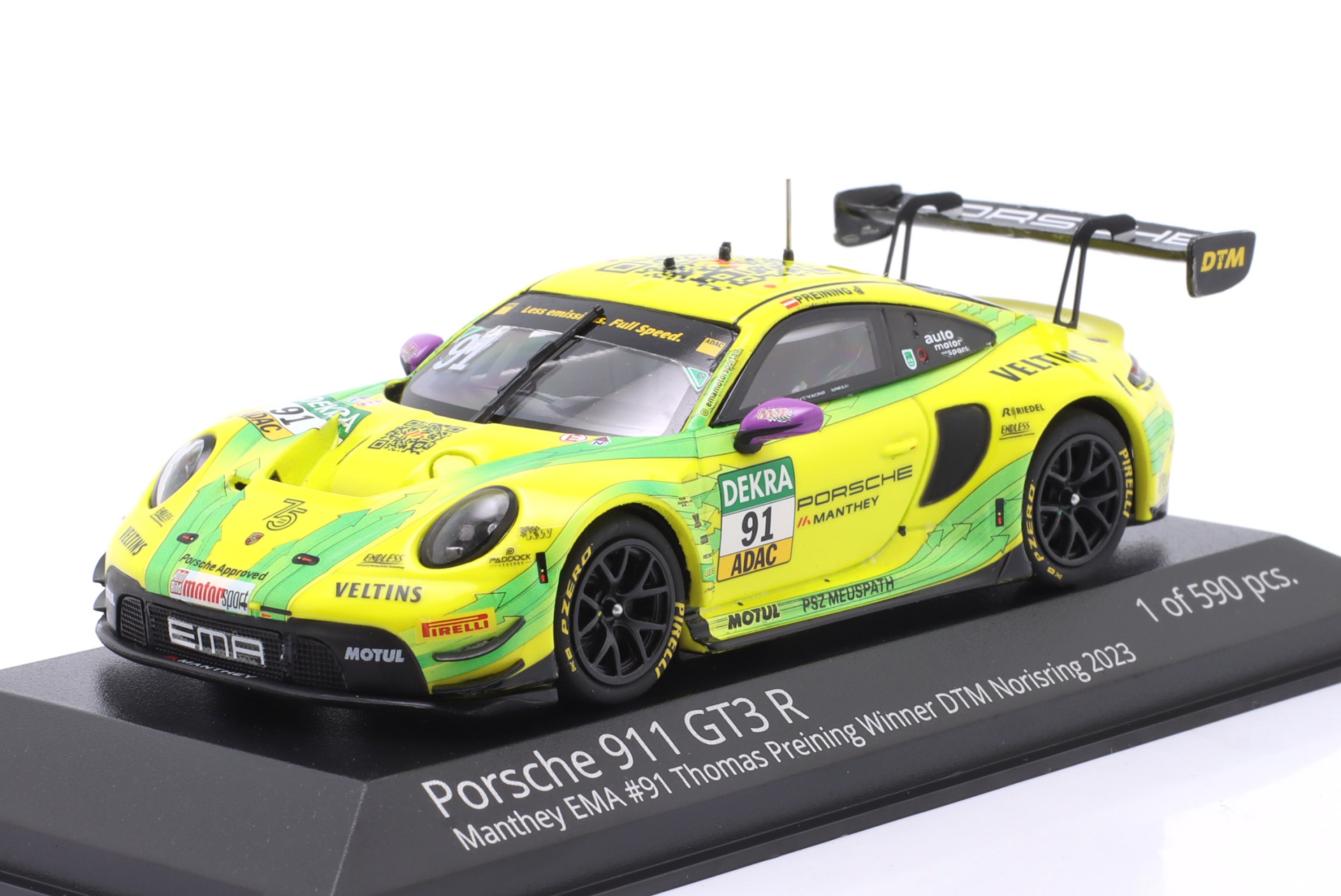 Porsche 911 GT3 R #91 Sieger Norisring DTM Champion 2023 Preining Manthey Grello  