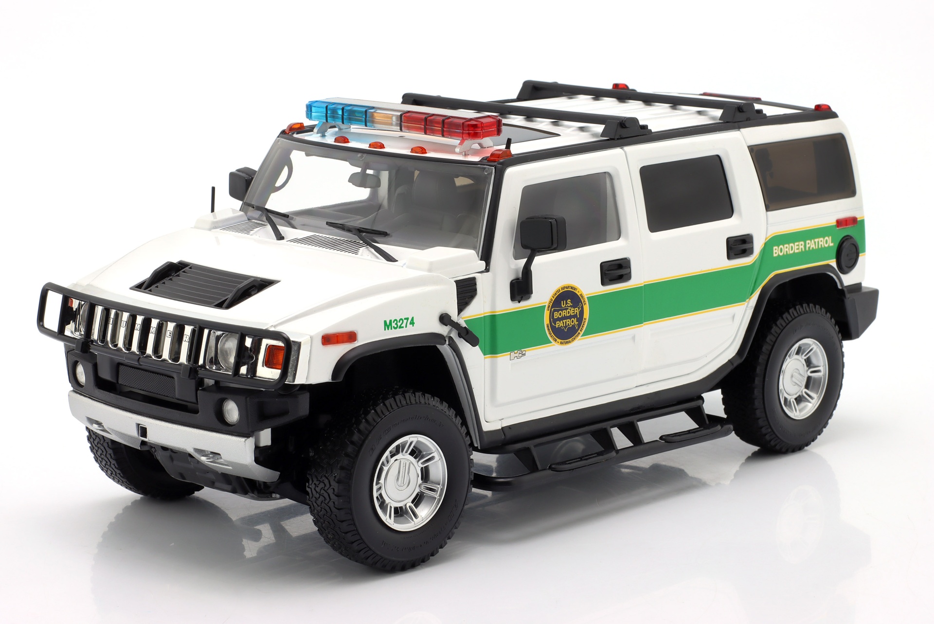 Hummer H2 US Border Patrol 2003 wei&szlig; / gr&uuml;n  Highway61