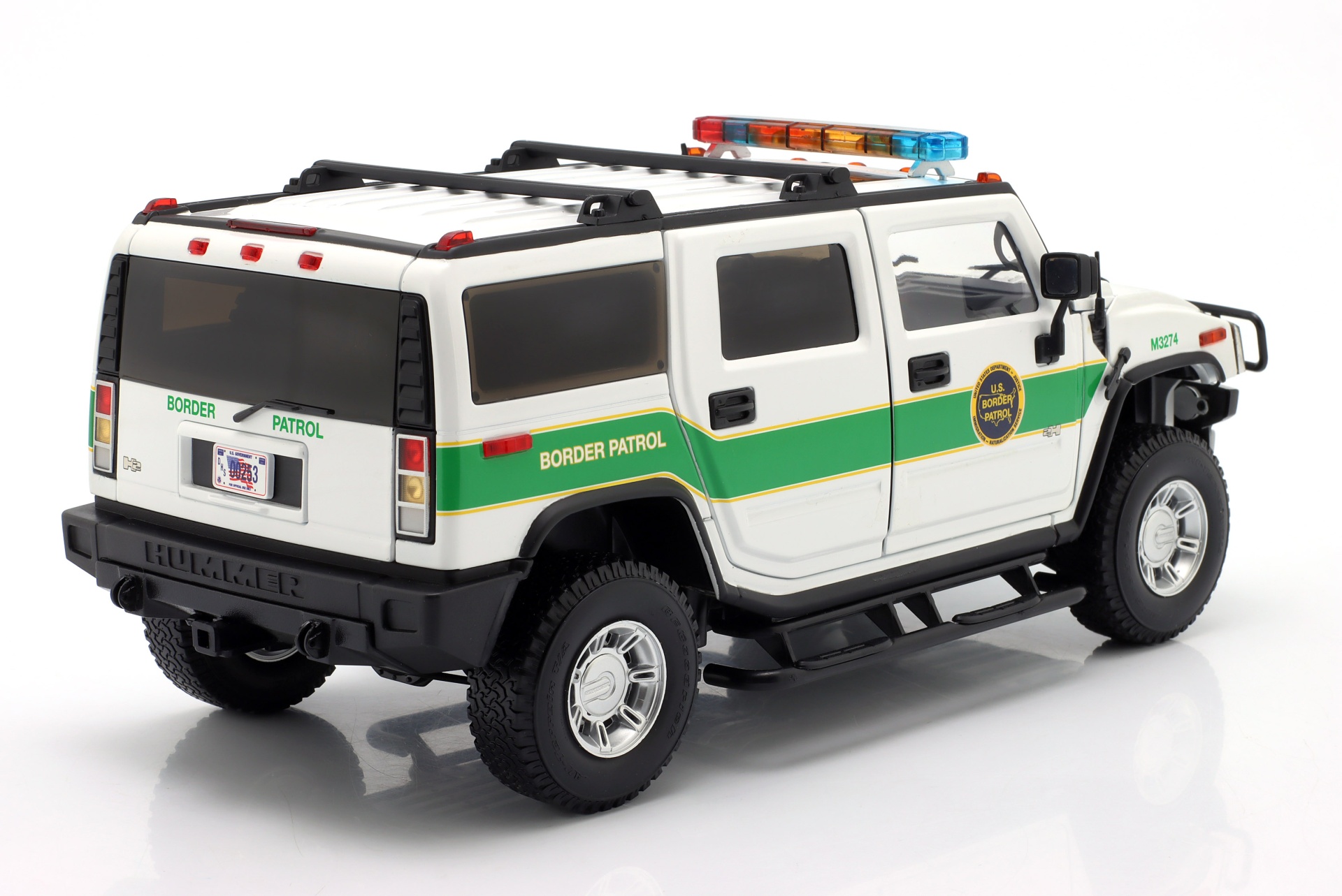 Hummer H2 US Border Patrol 2003 wei&szlig; / gr&uuml;n  Highway61