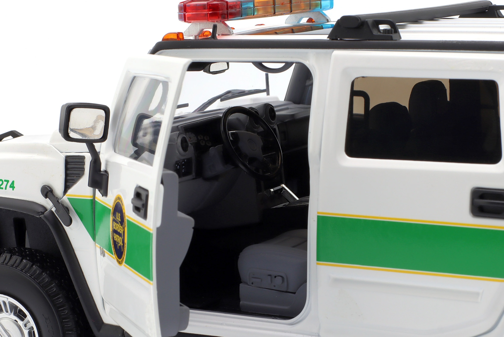 Hummer H2 US Border Patrol 2003 wei&szlig; / gr&uuml;n  Highway61
